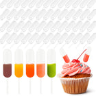 100 stk 4ml Sjokoladesirup Droppipett, Plast Rør Dropper for Cupcakes
