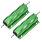 2 Pcs Aluminum Case Resistor 100W 15 Ohm Wirewound Green for LED Replacement Converter 100W 15RJ