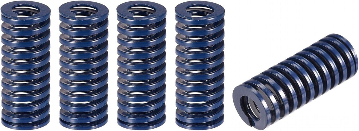 3D Printer Die Spring, 5pcs 16mm OD 40mm Long Spiral Stamping Light Load Compression Mould Die Springs for 3D Printer Electric Part, Blue