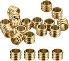 20Pcs Sleeve Column Beads, 5.5x7x5mm Crimp End Spacer for DIY Bracelet Making, Eyeglass Chain Rubber Fastener, Gold Tone