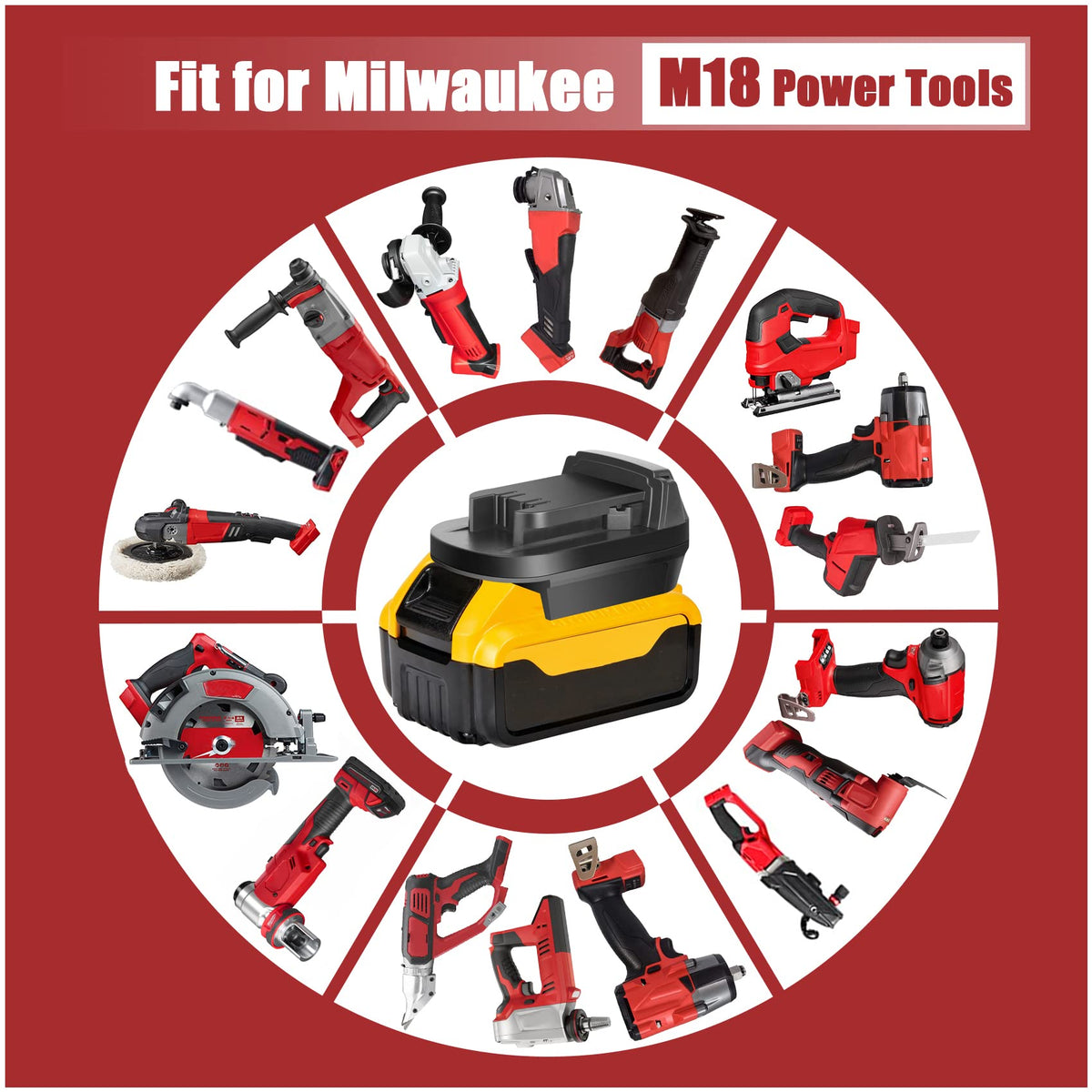 Adapter for Dewalt 20V Battery Adapter Convert to for Milwaukee M18 Battery