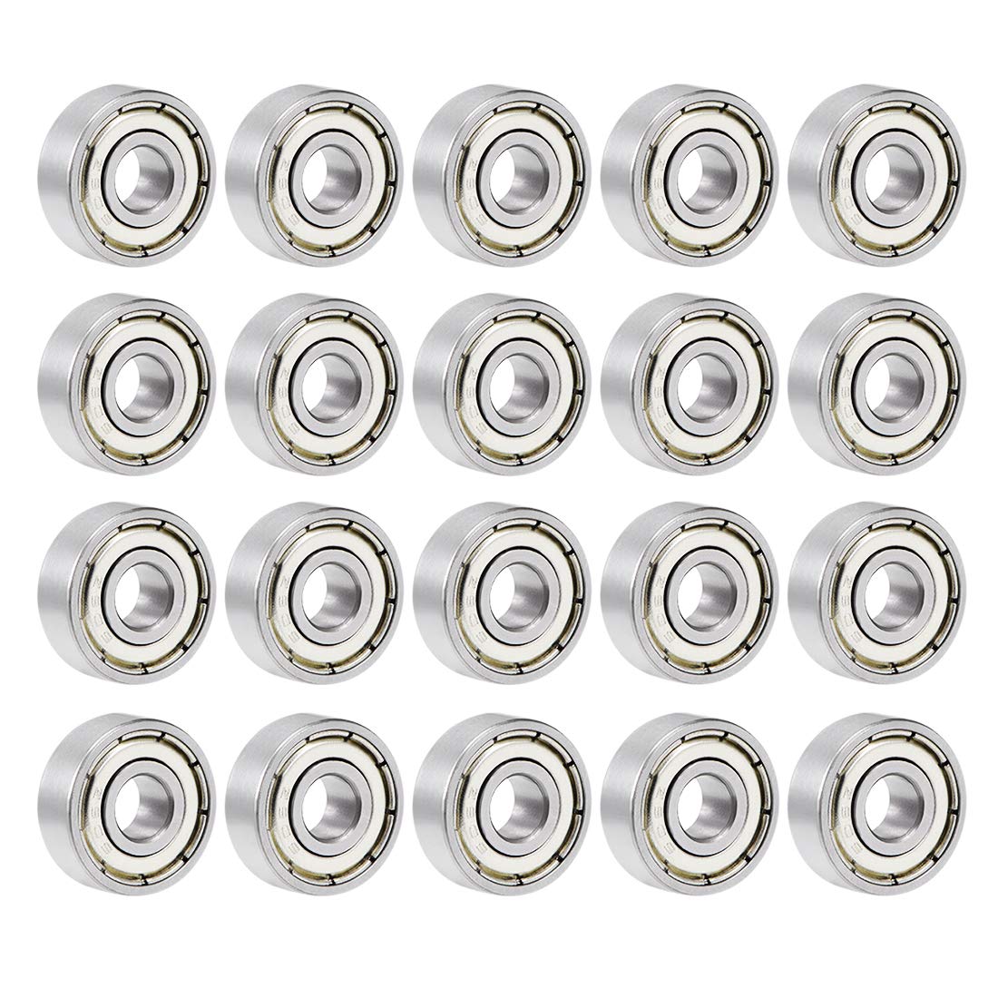 606ZZ Deep Groove Ball Bearing 6x17x6mm Double Shielded Chrome Steel Bearings 20-Pack
