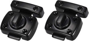 Rotare chiave di bloccaggio, 42x30mm zinc alloy lacci di porta 2 pezzi (Nero)