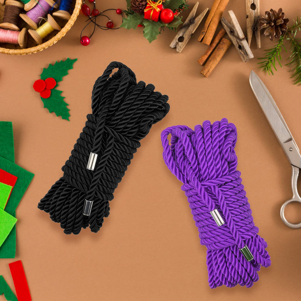 LienMejor Corde de Cordon de Soie Douce, Corde de Nylon Tressé