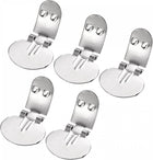 LinkMejor Blank Shoe Clips 30mm x 19.5mm Iron for DIY Crafts Decoration Silver Tone 20 Pcs