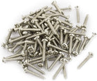 100 Pcs M2.5 x 15mm Stainless Steel Phillips Round Head Self Tapping Screws Bolts