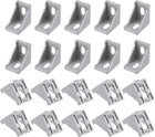 20Pcs Aluminum Profile Corner Bracket 90 Degree Aluminum Extrusion Profile Accessories for 2028 Series Aluminum Extrusion Profile, Silver Tone