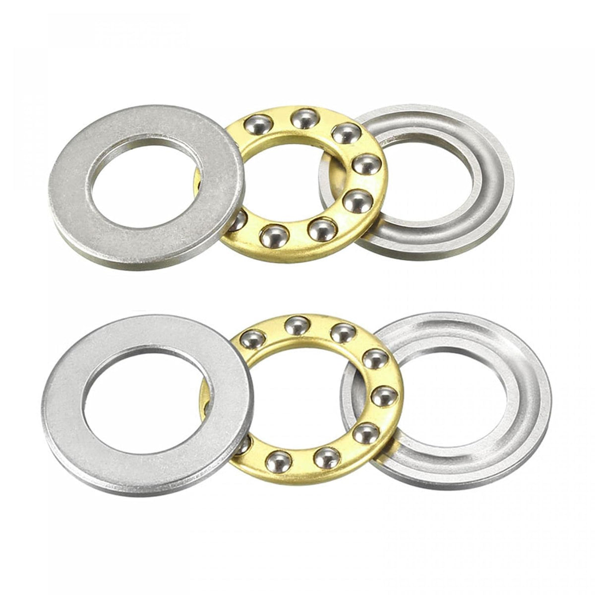 F10-18M, F12-21M Miniature Thrust Ball Bearings Chrome Steel 8pcs