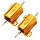 25W 33 Ohm 5% Aluminum Housing Resistor Screw Tap Chassis Mounted Aluminum Case Wirewound Resistor Load Resistors Gold Tone 2 pcs