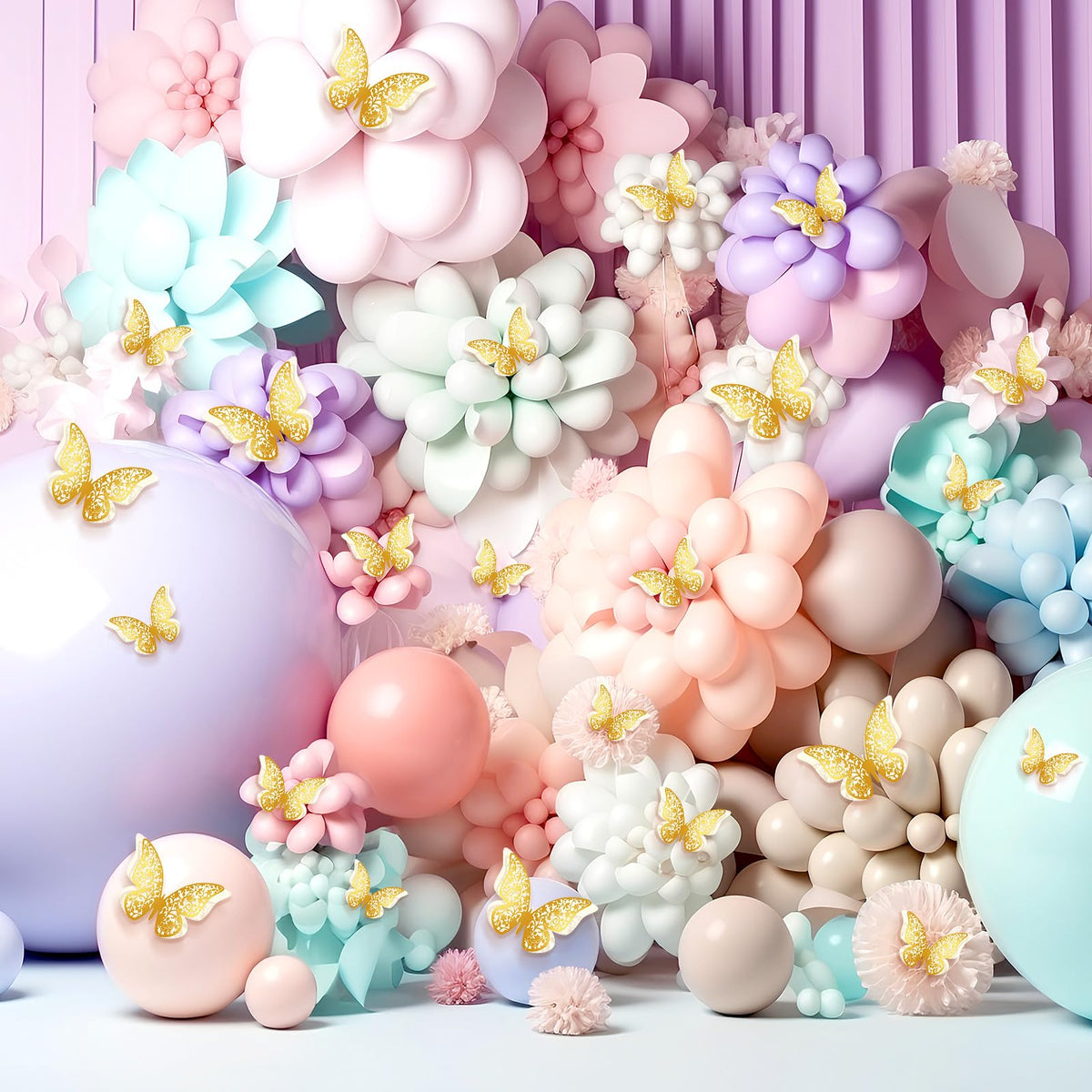 LinkMejor 120 Pieces 3D Layered Butterfly Wall Decor