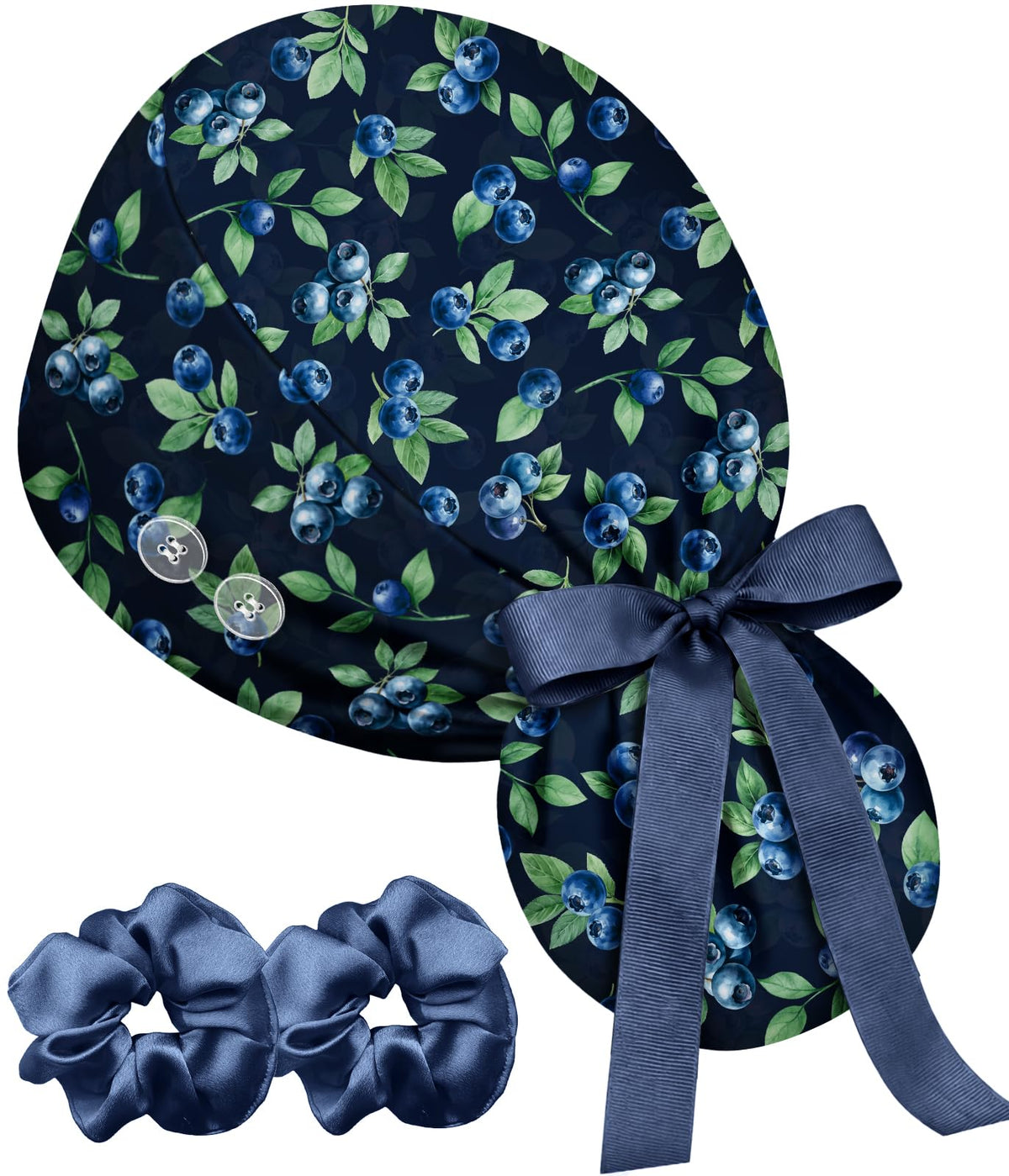 LinkMejor 100% bomuld Satin-lining Ponytail Skærm帽优雅，Mørkeblå