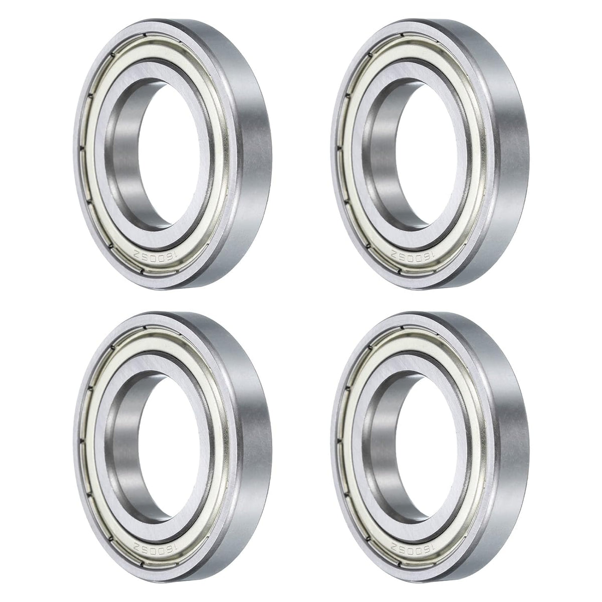 4 Pcs 16005-2Z Deep Groove Ball Bearing, 25mm x 47mm x 8mm High Carbon Chrome Steel Z0 Double Rubber Sealed Bearing (ABEC1)
