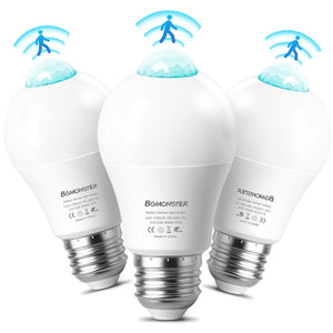 LinkMejor 3-Pack Bewegungsmelder Leuchter, Bewegungsmelder Glühbirne
