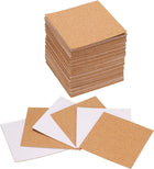 80pcs Self Adhesive Cork Coasters 4"x 4"x 0.04" Cork Mats Cork Tiles Cork Backing Sheets Mini Wall Cork Board for Coasters and DIY Crafts, Square