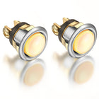LinkMejor 2 Pack Verlichte Deurbelknop Vervanging, Zilver, Gele Licht