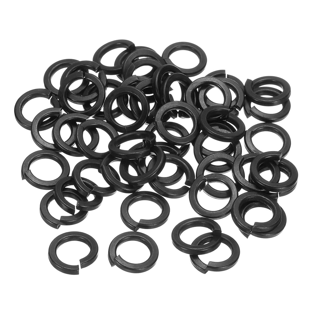 Split Lock Washer, M10 304 Stainless Steel Spring Lock Washer 50pcs, Black