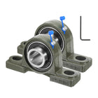 2 Pcs UCP206-18 Pillow Block Bearings 1-1/8 inch Bore Self Alignment, Solid Cast Iron Base Mounted Chrome Steel Bearings