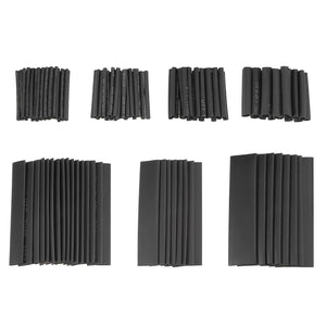127pcs 2:1 열축 튜브 키트, 열축 튜브 와이어 래핑 슬리브 7 사이즈, 블랙