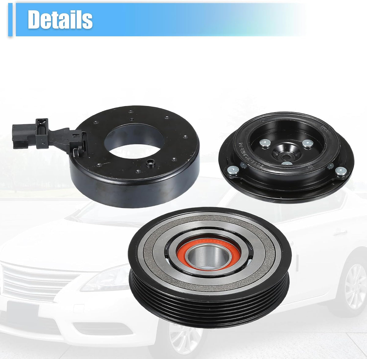 AC Compressor Clutch Set Replace for Jeep Wrangler 2012-2018 A/C Clutch Repair Assembly