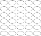 60Pcs 14mm Double Loops Split Rings, Round Jump Ring Connector, Small Nickel Plated Small Key Chain Ring Part for DIY Crafts Making, Silver