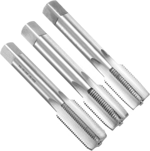 3pcs Hand Tap Set, 3/4"-16UNF Taper/Plug/Bottom Thread Screw Taps, High Speed Steel Hand Threading Tapping Tool Kit