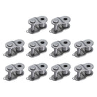10Pcs #40H/ DIN/ISO 08AH Chain Offset Half Link Roller, 1/2" Pitch Carbon Steel, Standard Chain End Connector Split Links