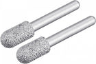 Diamond Mounted Points 60 Grit 10.5mm Brazed Grinder Round Head 6mm Shank Grinding Rotary Bit Marble Stone Carving Tool 2pcs