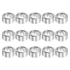 15Pcs Aluminum Spacer 3/8" OD x 1/4" ID x 3/16" Length Screw Standoff Bushing Plain Finish Unthreaded Round Metal Spacer for Screws Bolts and Rods, Silver