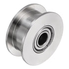 1pcs H Groove Track Wheel, 2.68" 201 Stainless Steel Sliding Gate Double Bearing Rollers for Inverted Track, Industrial Machines, Sliding Gate