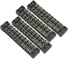 4 Pcs 10 Positions Dual Rows 600V 15A Wire Barrier Block Terminal Strip TB-1510L