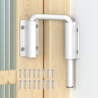 LinkMejor 2-3/8 Inch U Patio Sliding Door Loop Lock Latch White 1-Pack