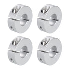 4pcs Single Split Clamp-On Shaft Collar 15mm Bore One-Piece Clamping Collar, 35mm OD, 12mm Thickness, Aluminum Alloy Set Screw Split Collar Clamp