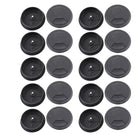Computer Desk Black Plastic Grommet Cable Hole Cover 60mm 20pcs