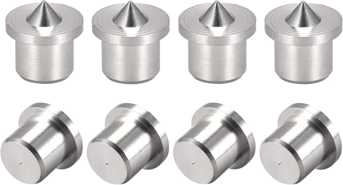 6mm Drill Center for Dowel and Tenon, Stainless Steel, Woodworking Doweling Centering Tool 8Pcs
