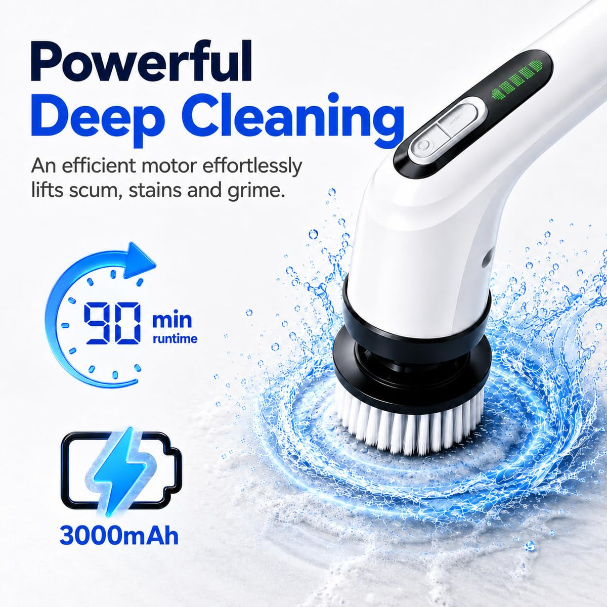 LinkMejor Electric Spin Scrubber for Bathroom