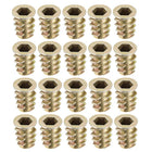 Furniture Threaded Insert Nuts Zinc Alloy M6 Internal Threads 14mm Length 20pcs