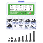 Hex Socket Bolt Kits (M2), Grade 12.9 Carbon Steel Hexagon Socket Drive Screws, Black