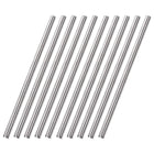 6mm x 200mm 304 Stainless Steel Solid Round Rod for DIY Craft - 10pcs