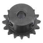 16 Tooth Roller Sprocket B Type, #25 Chain, Single Strand 1/4" Pitch, 6.35mm Bore Black Oxide C45 Carbon Steel with Set Screws for ISO 04C