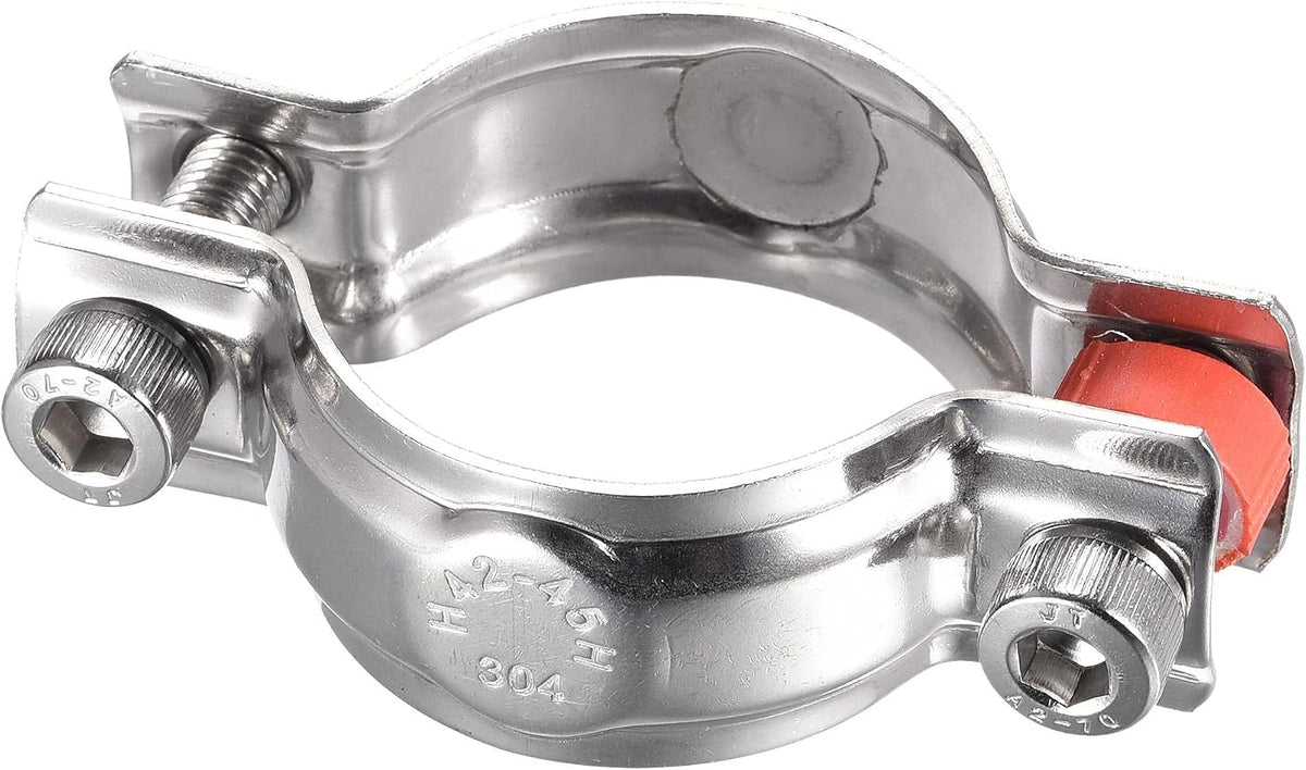 Wall Ceiling Mount Pipe Supports, 304 Stainless Steel Adjustable Pipe Bracket Clamp for 38-40mm Pipe 2pcs