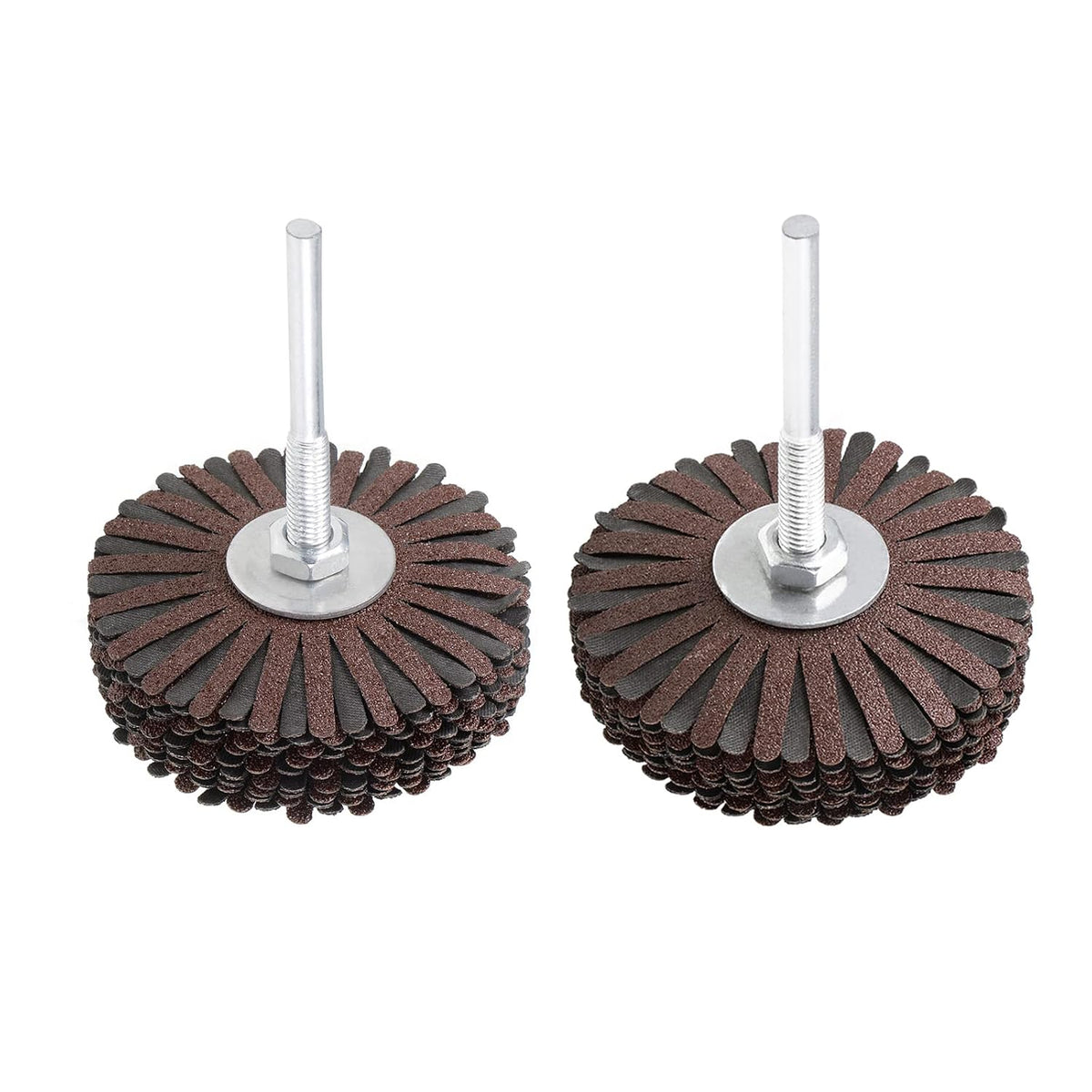 Abrasive Cloth Flap Wheel Sanding Star Set 1/4-Inch Shank 80 Grit & 120 Grit for Woodworking Root Carving Furniture Polishing
