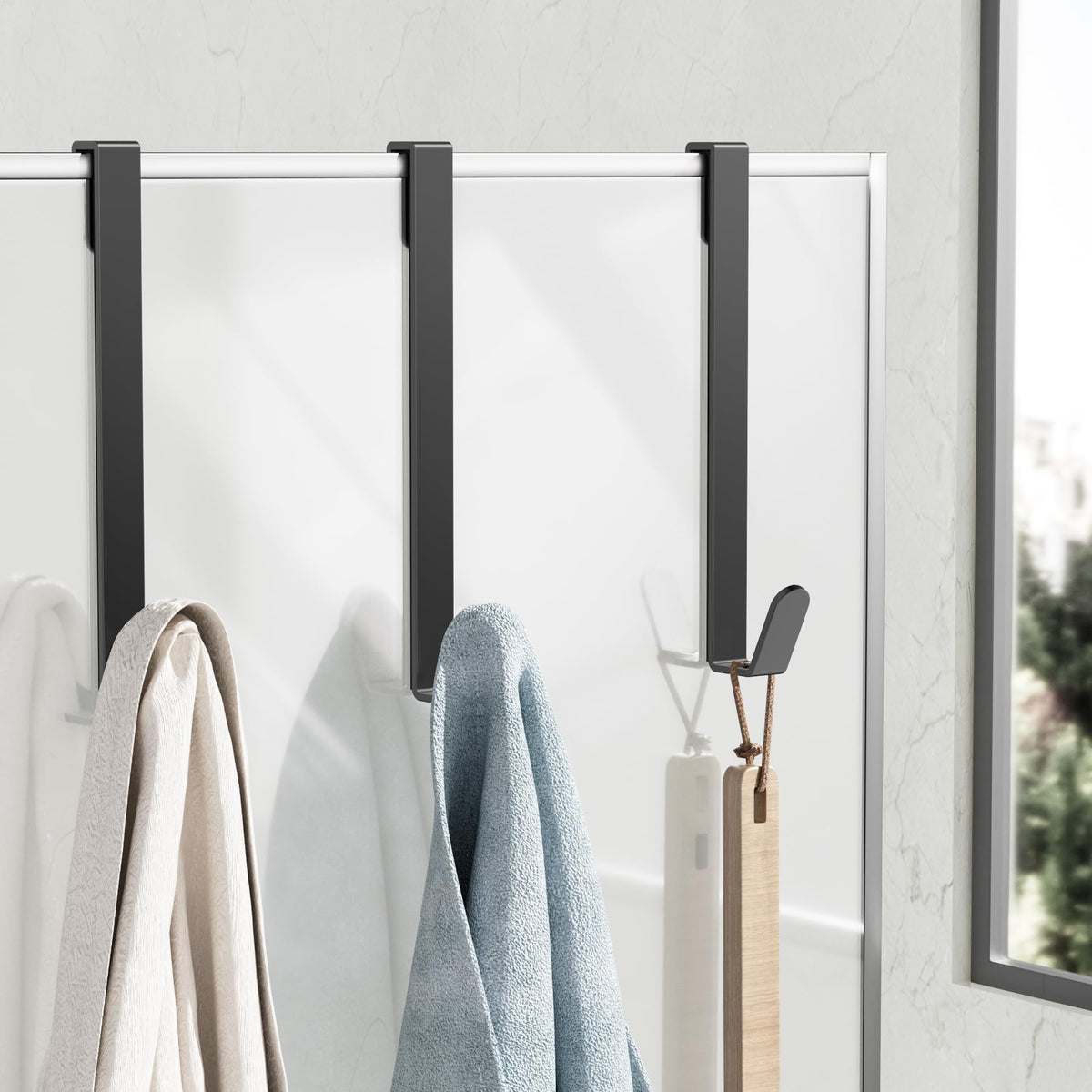 LinkMejor 3 Pack Kancing Pintu Kamar Mandi, Kancing di Atas Pintu Kaca.