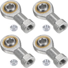 4pcs SI6T/K 6mm Rod End Bearing M6x1.0 Female Left Hand Thread, Cast Iron Rod End Joints with Jam Nut