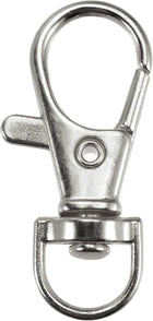 LinkMejor Swivel Clasps Lanyard Snap Hook 35mm Length, Zinc Alloy, Silver, for DIY Crafts Keychains, 20pcs