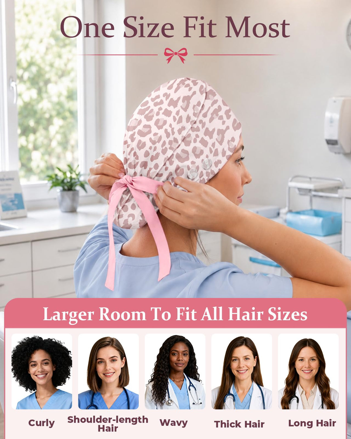 LinkMejor 100% bomuld Satin-lining Ponytail Skærm帽 可爱，Lys pink