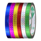 Holographic Tape 6 Rolls Self-Adhesive Reflective Prism Tape for Keep Birds Away, Craft Projects, DIY Art, Home, Daily Use.