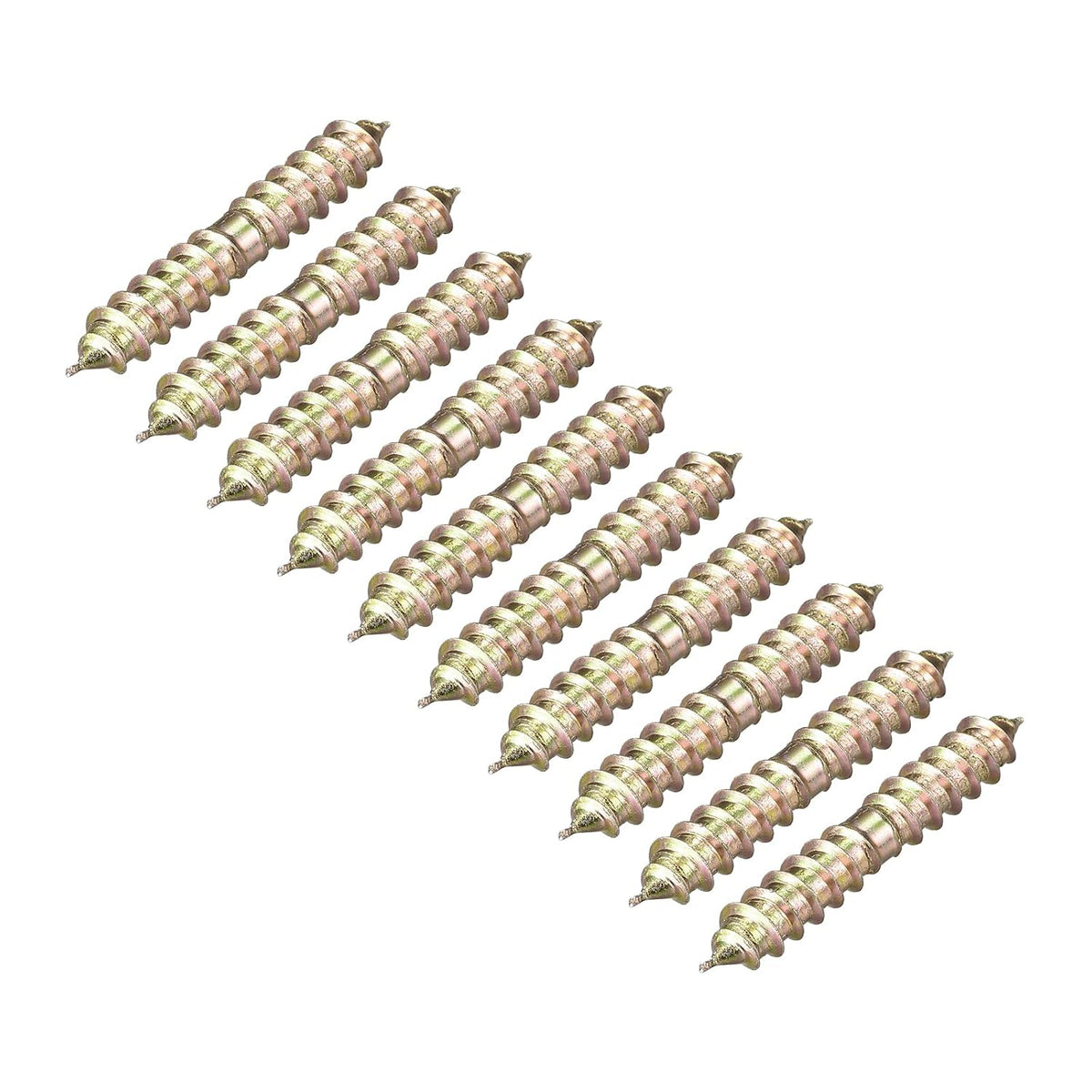 6x18mm Hanger Bolts, 12pcs Double Ended Self-Tapping Thread Wood to Wood Dowel Screws for Wood Connecting