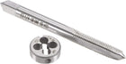 1/4"-28 UNF Tap and Die Set, HSS Machine Thread Tap with Round Threading Die, Right Hand