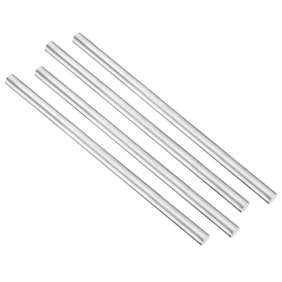 Aluminum Solid Round Rod Lathe Bar 12mm x 250mm for DIY Craft Tool 4 Pcs