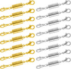 16Pcs Jewelry Clasps, Cylindrical Clasps Locking Closures with Lobster Clasps for Bracelet Necklace Jewelry Making (Gold, Silver)